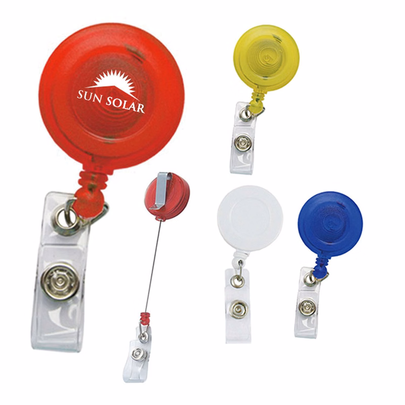 Promotional Retractable Badge Reels. Round Shaped | Trade show Giveaways-Close out