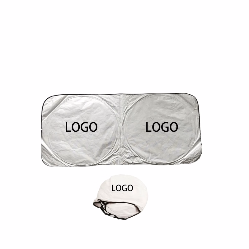 Foldable Car Double Ring Sunshade With Small Bag