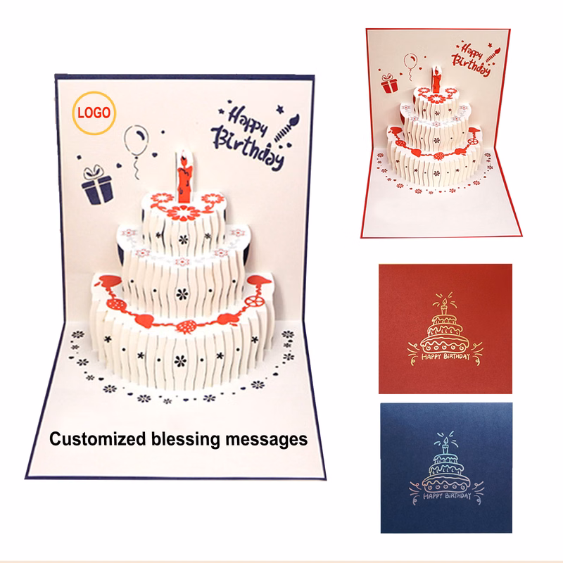 3D Birthday Cake Greeting Card