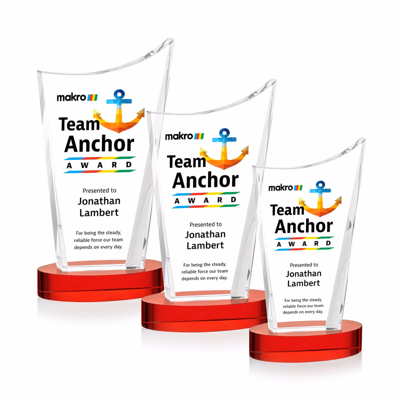 Burnett VividPrint™ Award on Alberton Base - Red