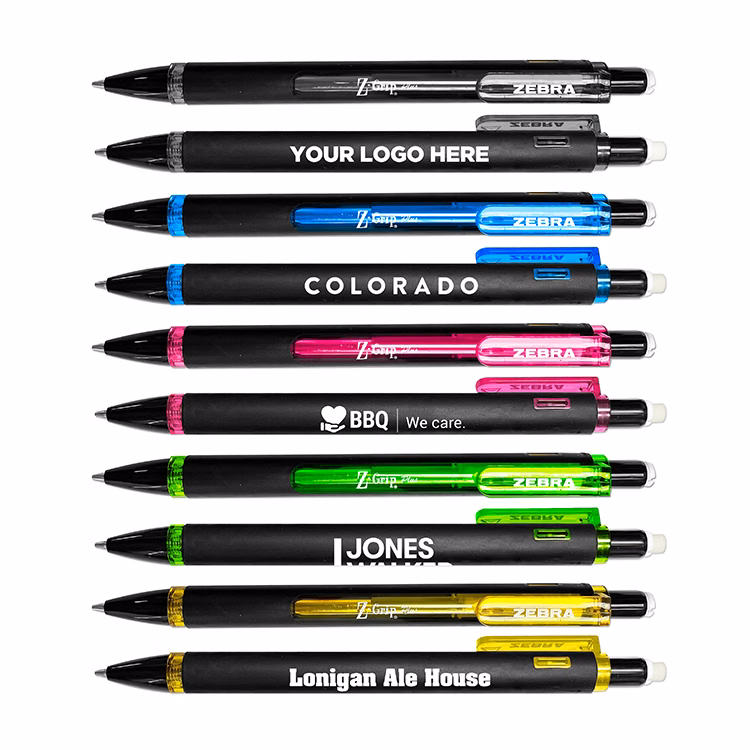 Zebra Z-Grip Plus Rubberized, Refillable Mechanical Pencil with Eraser & Shake Advance Technology