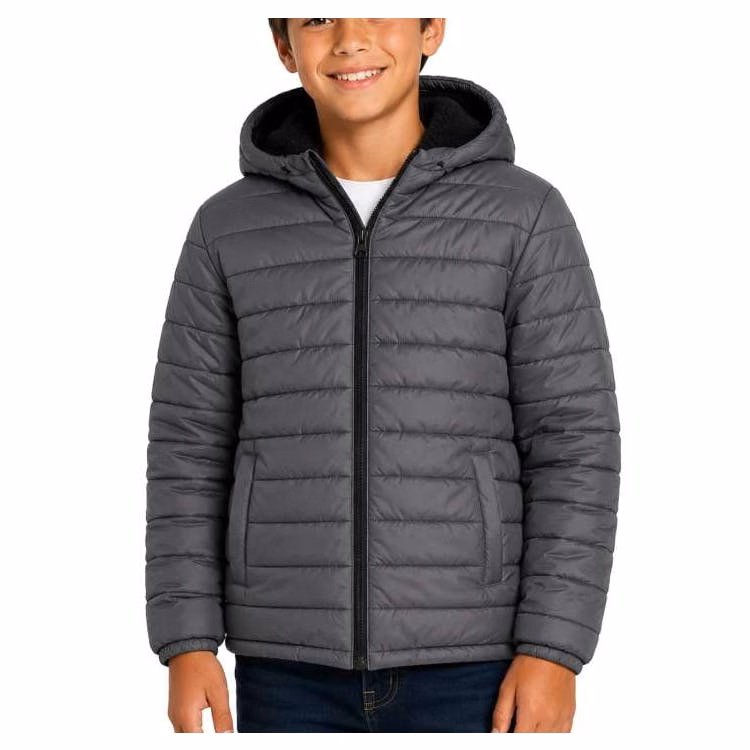 Boys' Reversible Sherpa-Lined Jacket - Size 4-7 Gray
