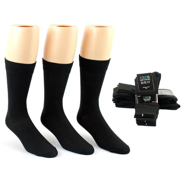 Men's Dress Socks - Black 10-13 3 Pack 1