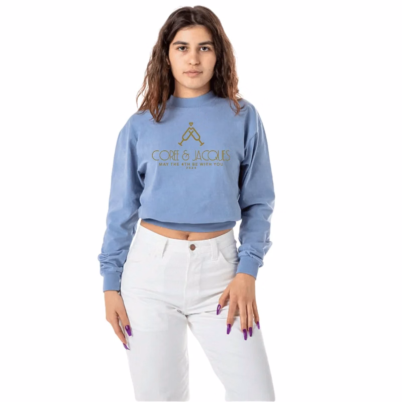 Long Sleeve Crop Mock Neck