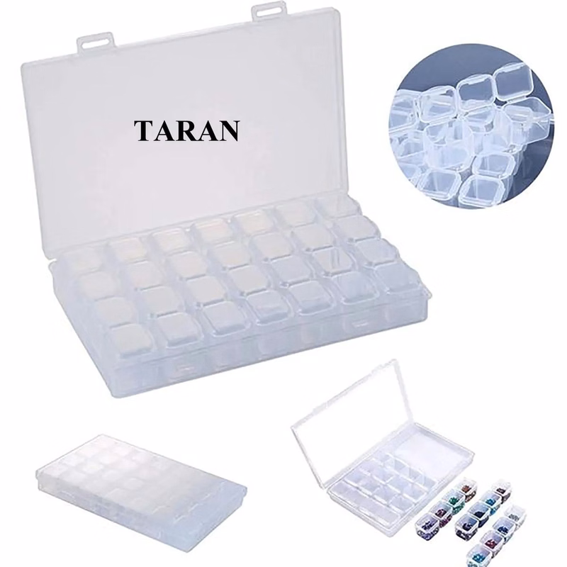 Grids Clear Plastic Organizer Box