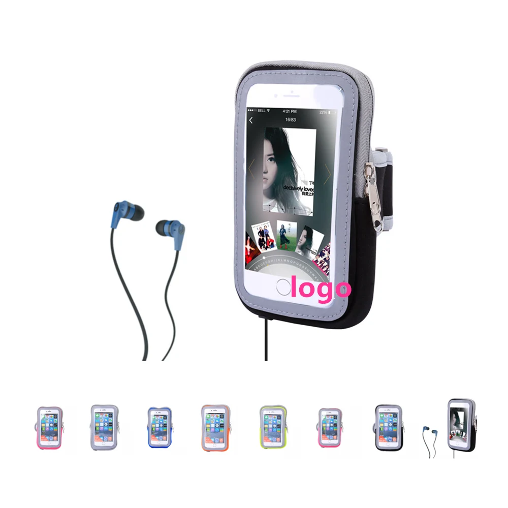 Reflective Touch Screen Armband w/Earphone Hole 1