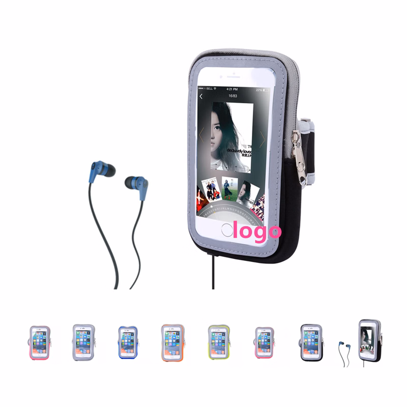 Reflective Touch Screen Armband w/Earphone Hole