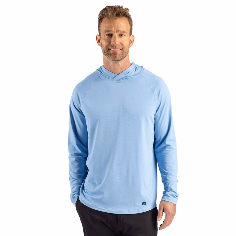 Cutter & Buck Prospect Recycled Featherlight Stretch Mens Hooded Pullover