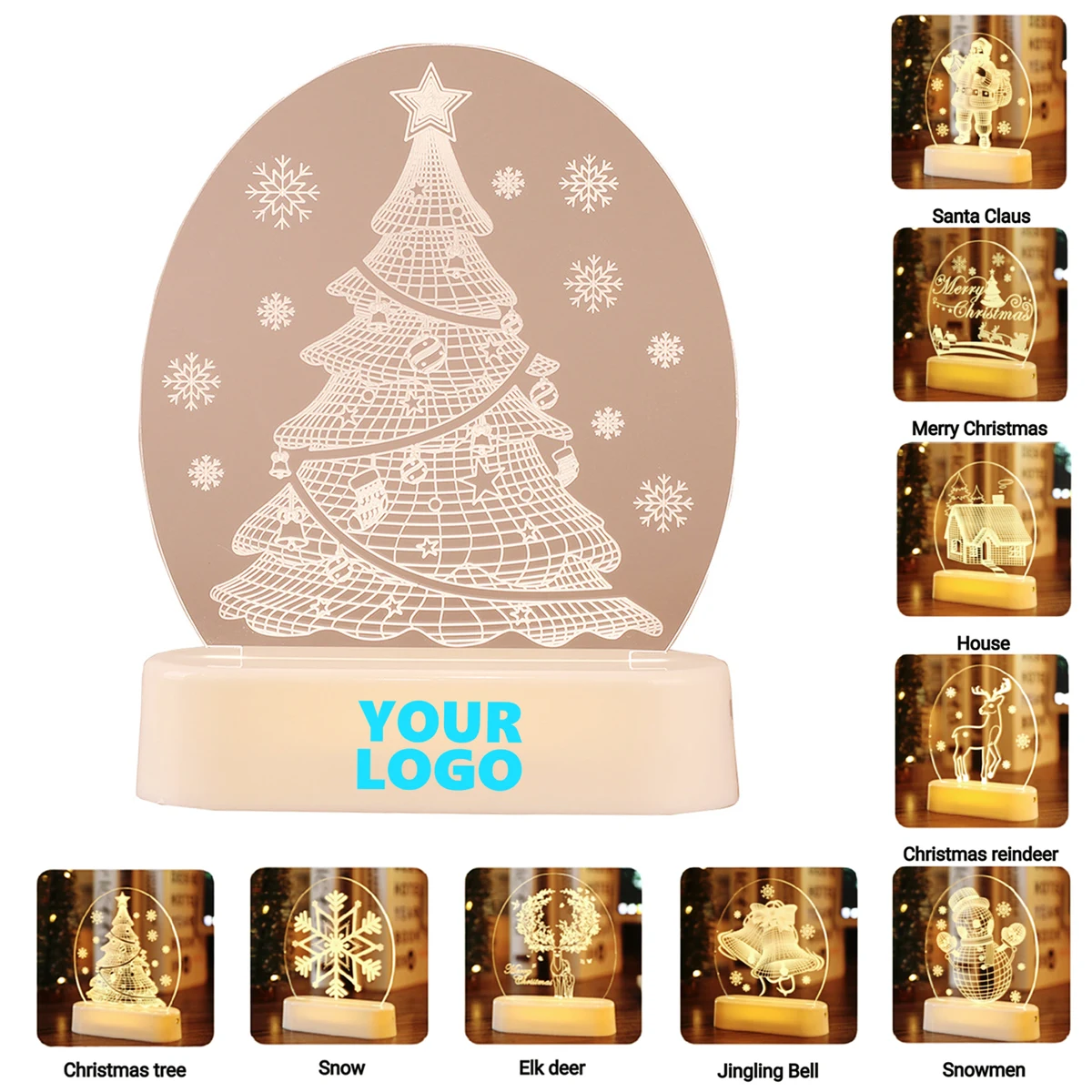 Warm White Christmas LED Night Light 1