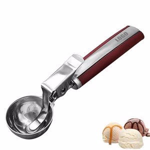 Ejected Ice Cream Spoon Scoop Stainless Steel With Easy Release Trigger