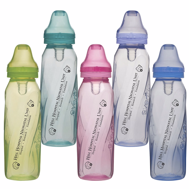 8 oz Assorted Color Evenflo Baby Bottles