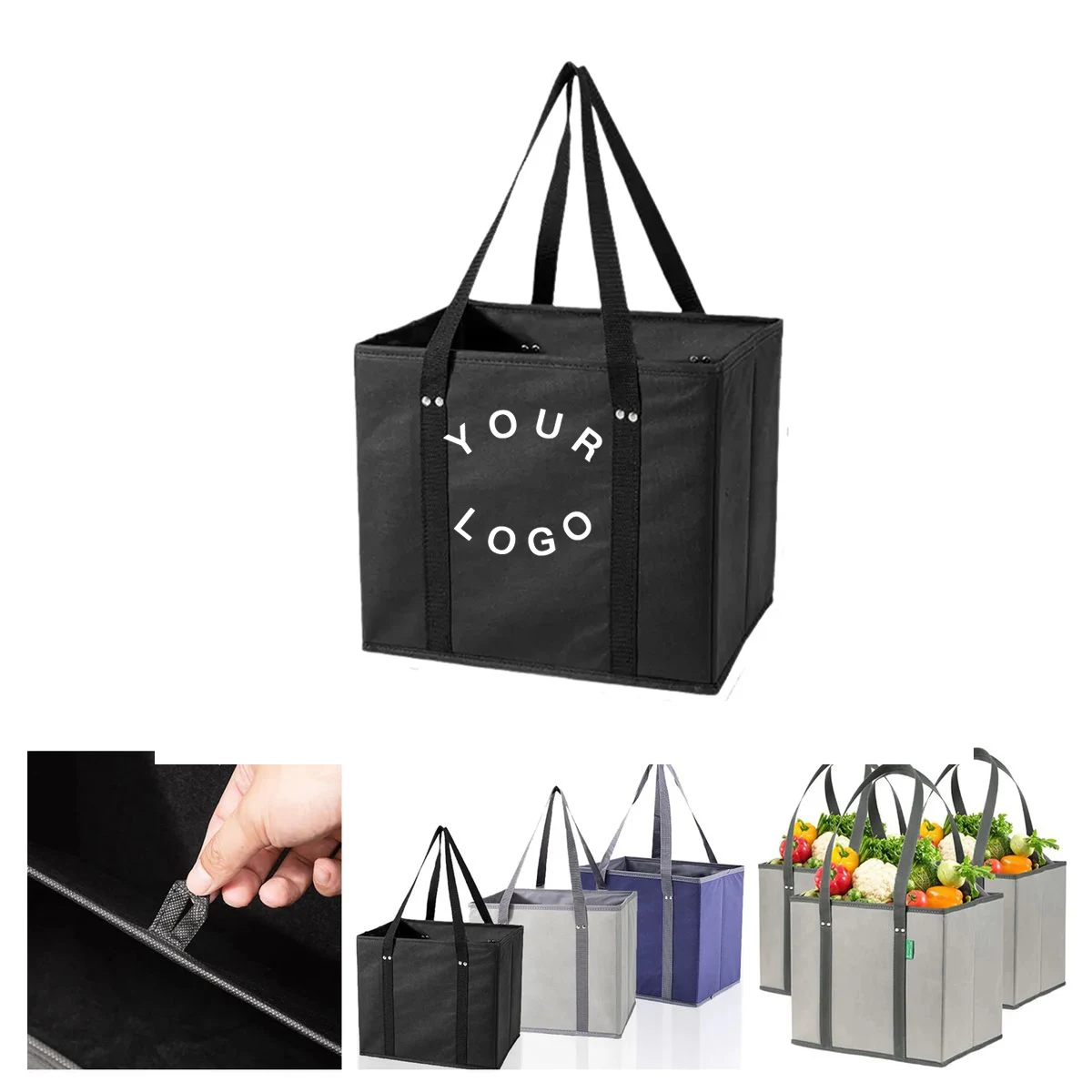 Large Non Woven Grocery Bag With Long Handles 1