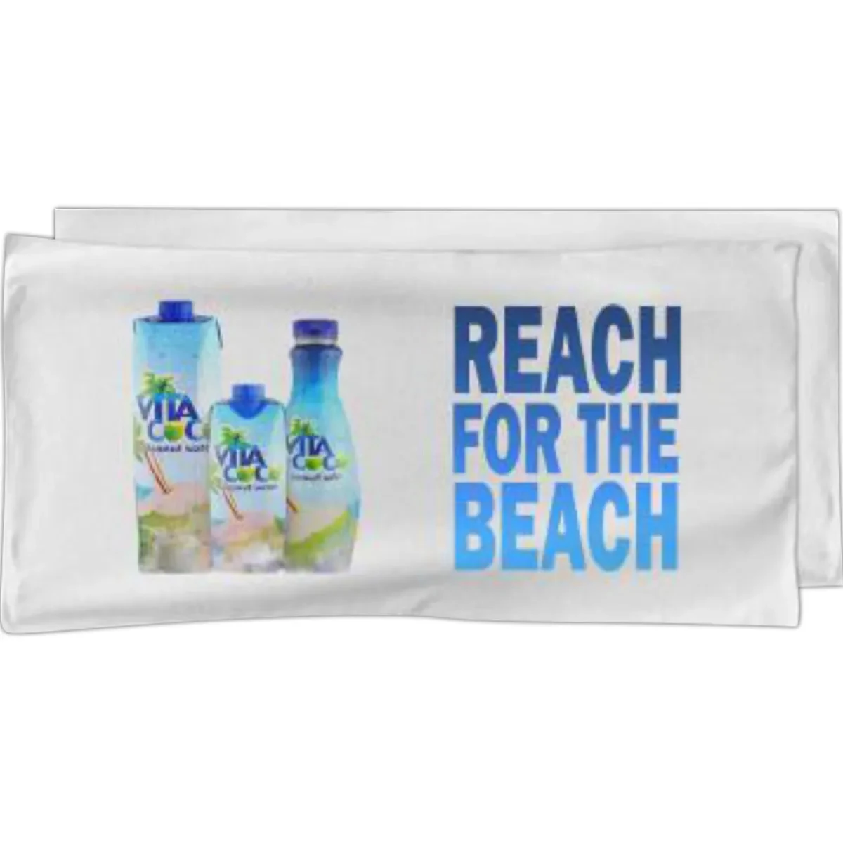 Sublimated Half-Bleed Microfiber Terry Beach Towel, 20x40 1