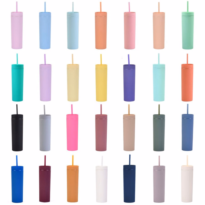 Double Layer Plastic Straight Cup