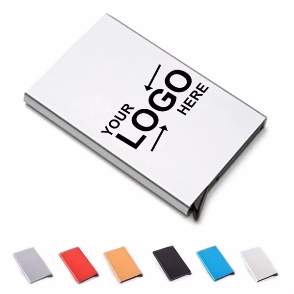Custom Aluminum Automatic Pop-Up Card Case — Professional Business Promo