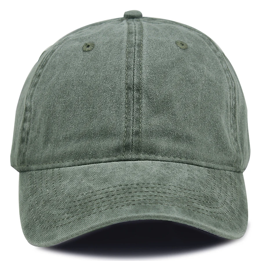 Stock Washed Cotton 6-Panel Baseball Cap w/ Metal Tuck 1