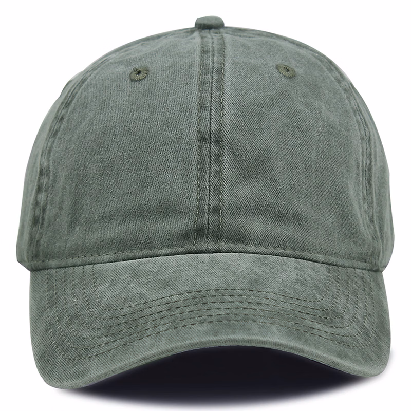 Stock Washed Cotton 6-Panel Baseball Cap w/ Metal Tuck