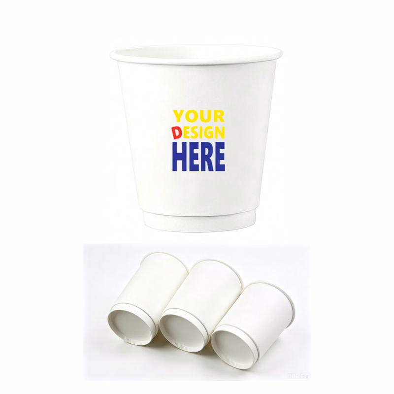 8 oz Double-Wall Thickened Disposable Paper Cup