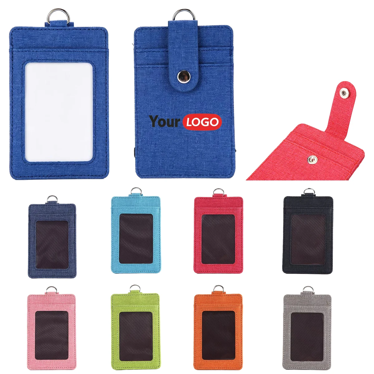 Custom Logo PU Leather ID Card Protector 1