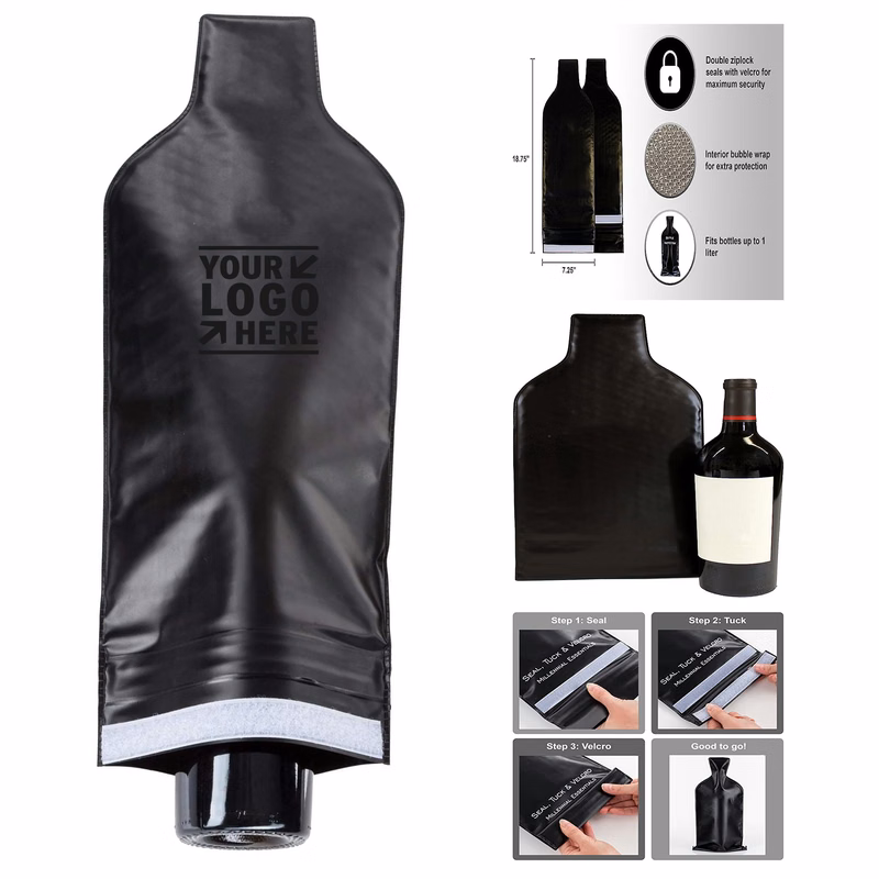 18.75 x 7.25 inches Reusable Wine Bottle Protector for Travel