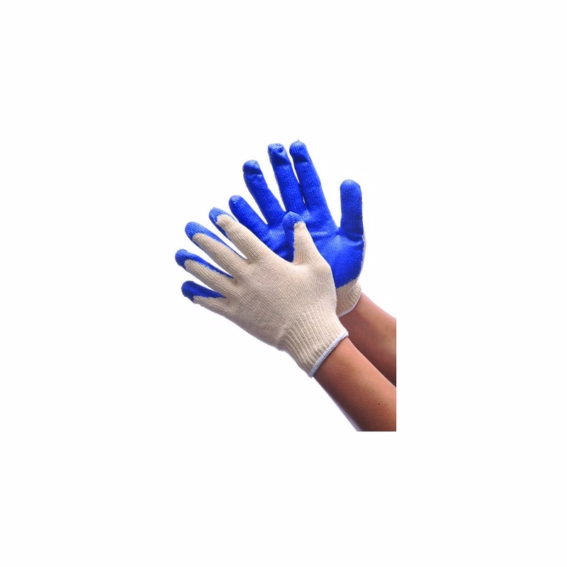 Latex Coated Gloves - Blue Large