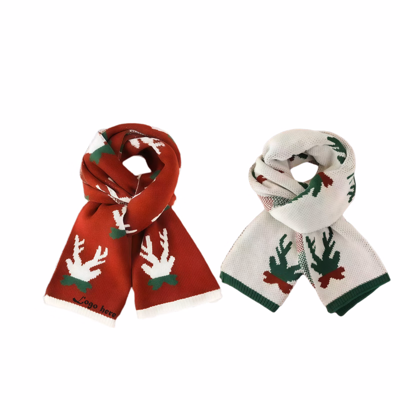 Embroidered Christmas Scarf MOQ10