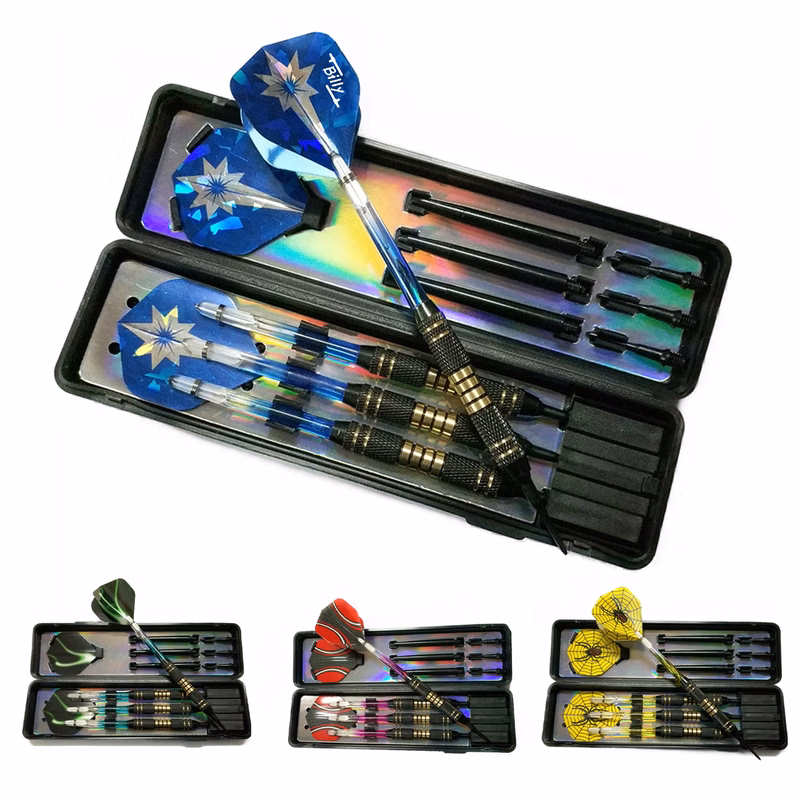 3pcs Durable Metal Tip Darts Set W/ Storage Box