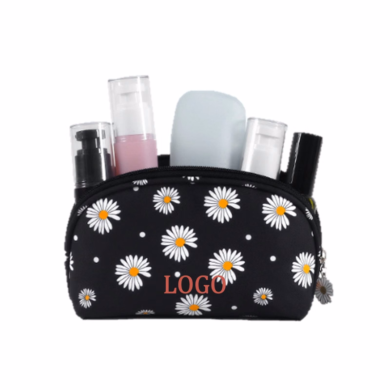 Daisy Patterned Handheld Cosmetic Bag