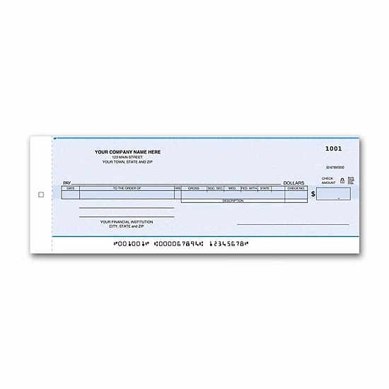 Payroll / general disbursement center checks