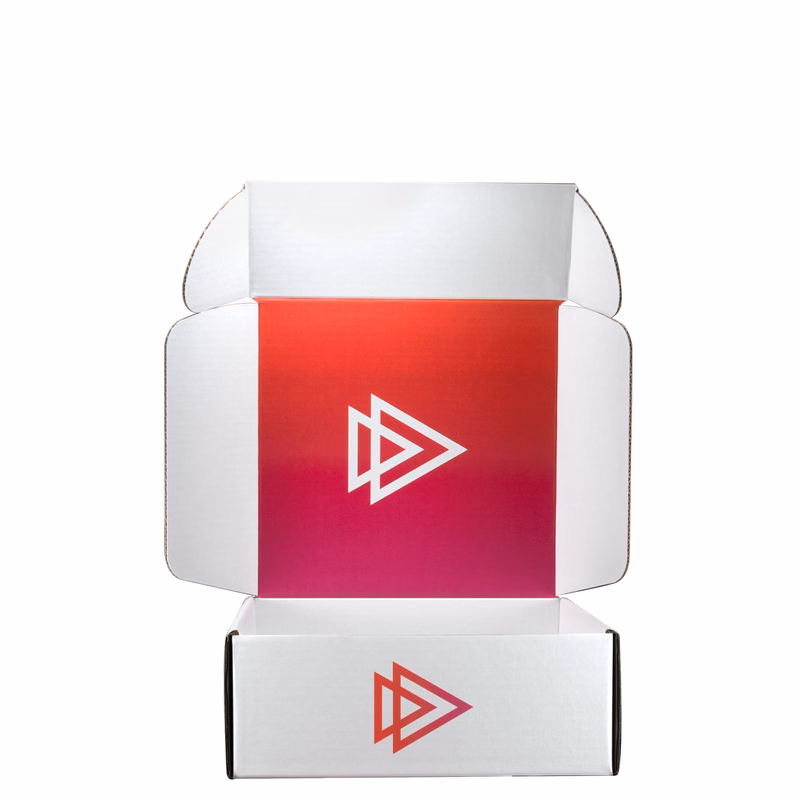 Mailing Box, B-Flute10" x 10" x 4" - White - E - 400 sq in