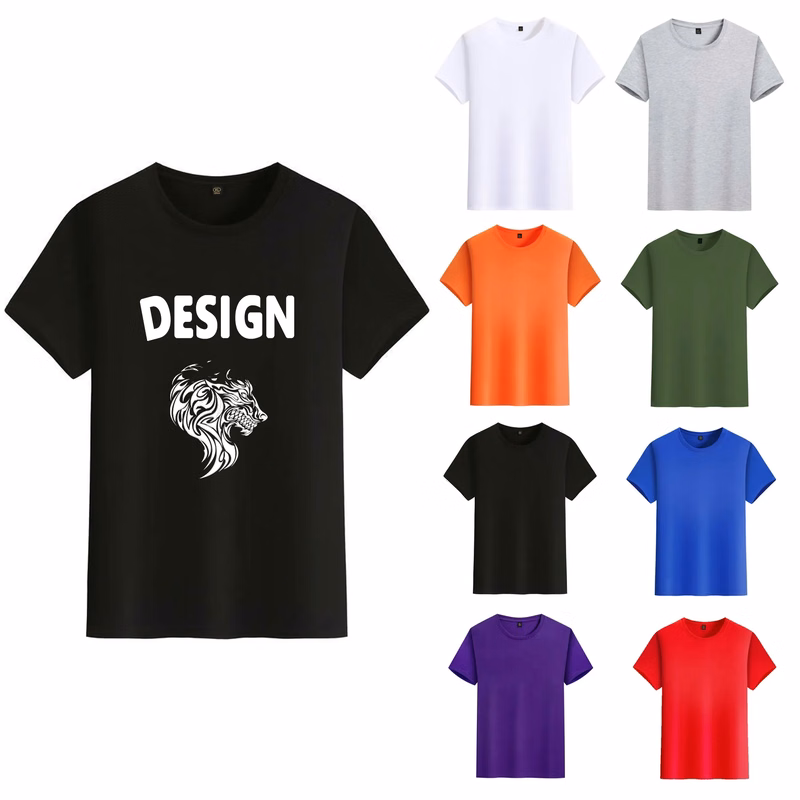 Round Neck Cotton T-Shirt Sweat-Wicking