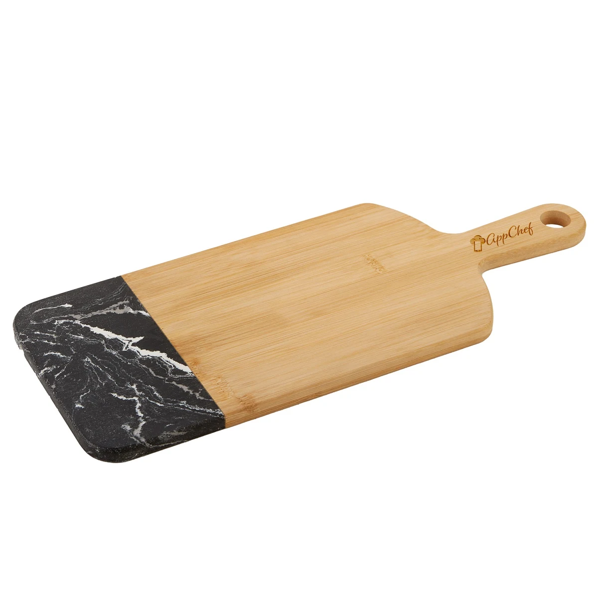 Bamboo Marble Cutting Board with Handle 1