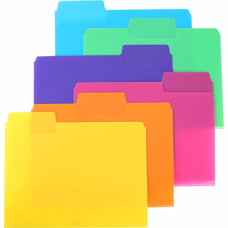 6 Pack Poly File Folder