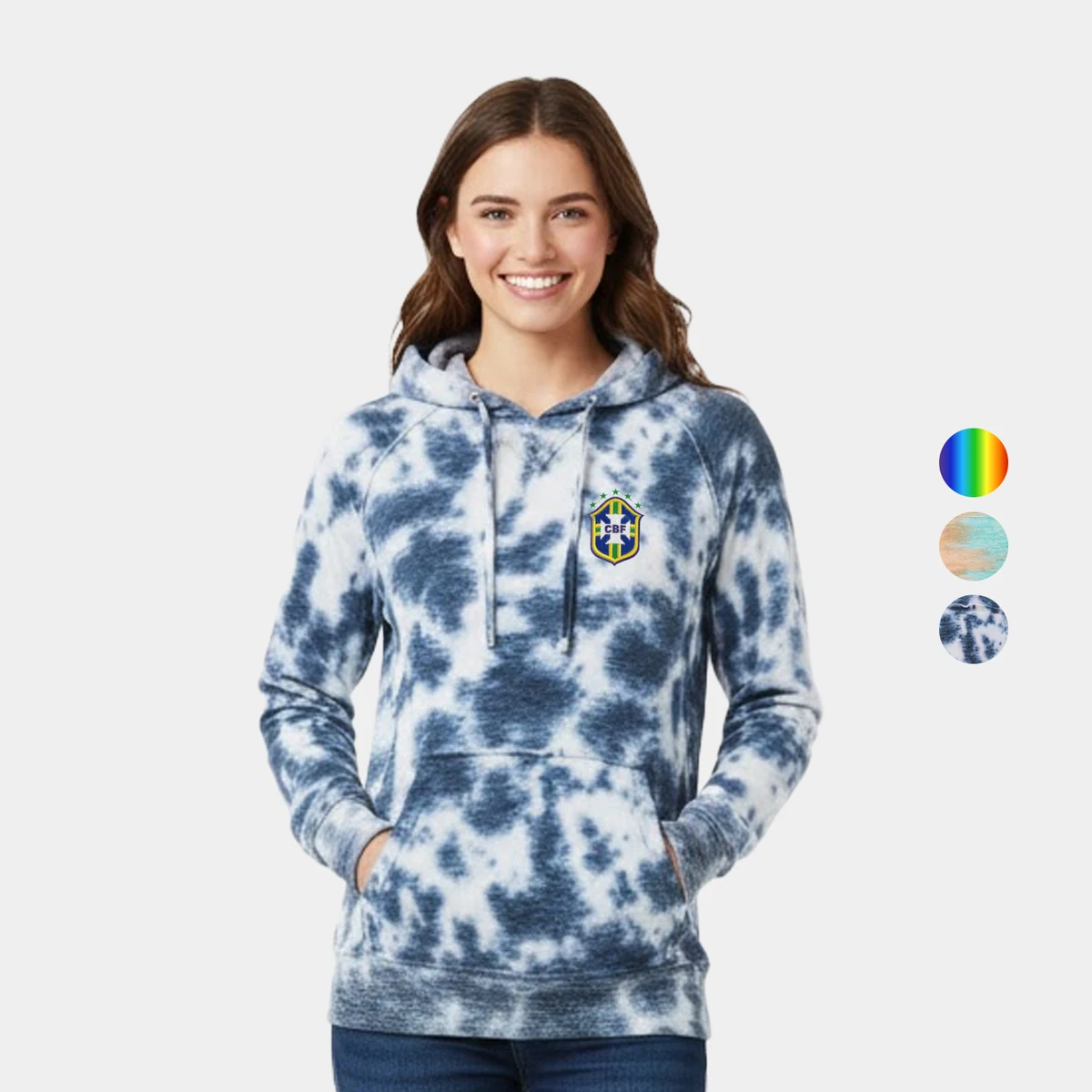 Courtney Women's Classic Fit Burnout V-Notch Hoodie 1