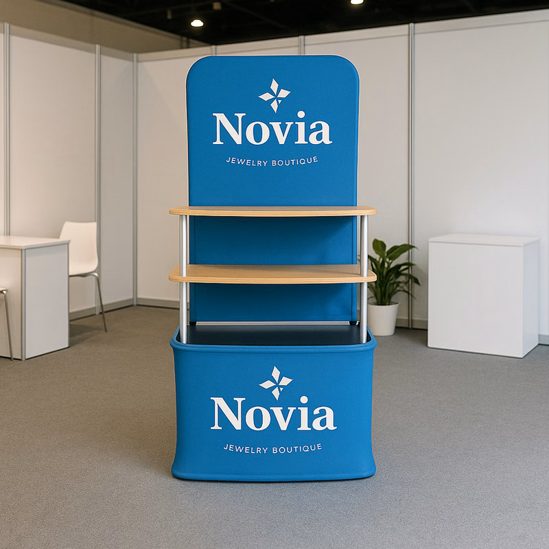 Fabric Backwall Display Rack - Double Sided (Graphic & Hardware Combo)