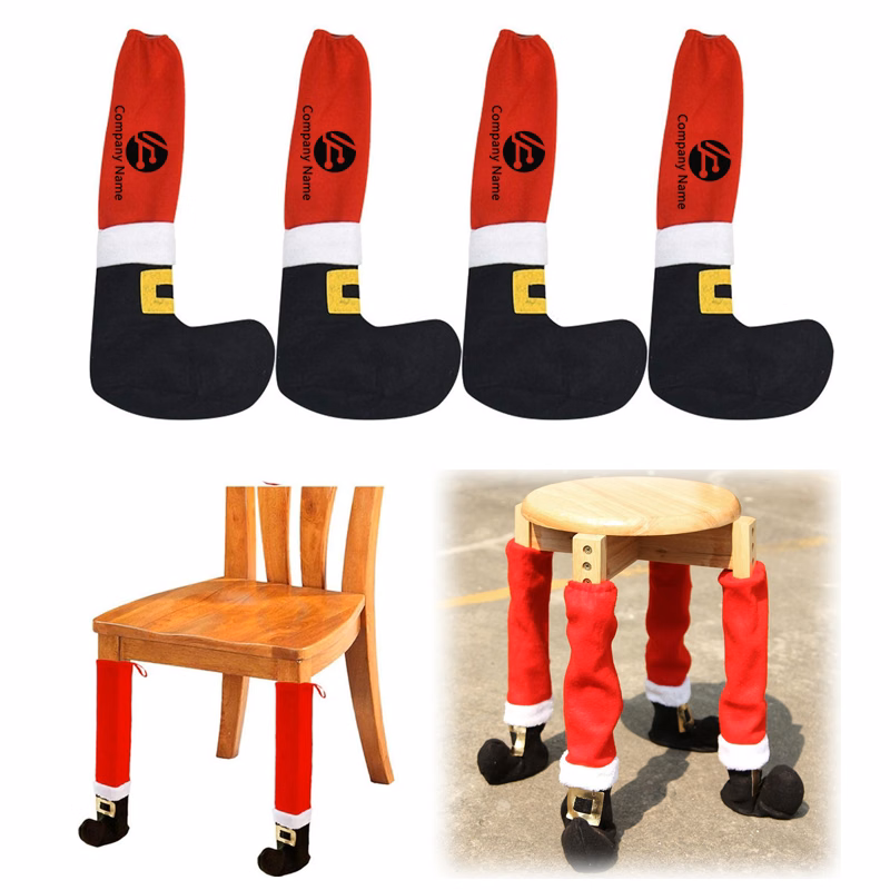 4 pcs Christmas Table Leg Covers Decoration Set