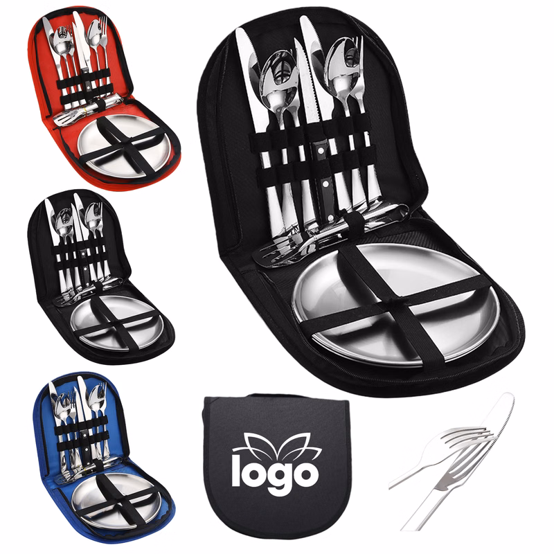 Portable Silver Tableware Set