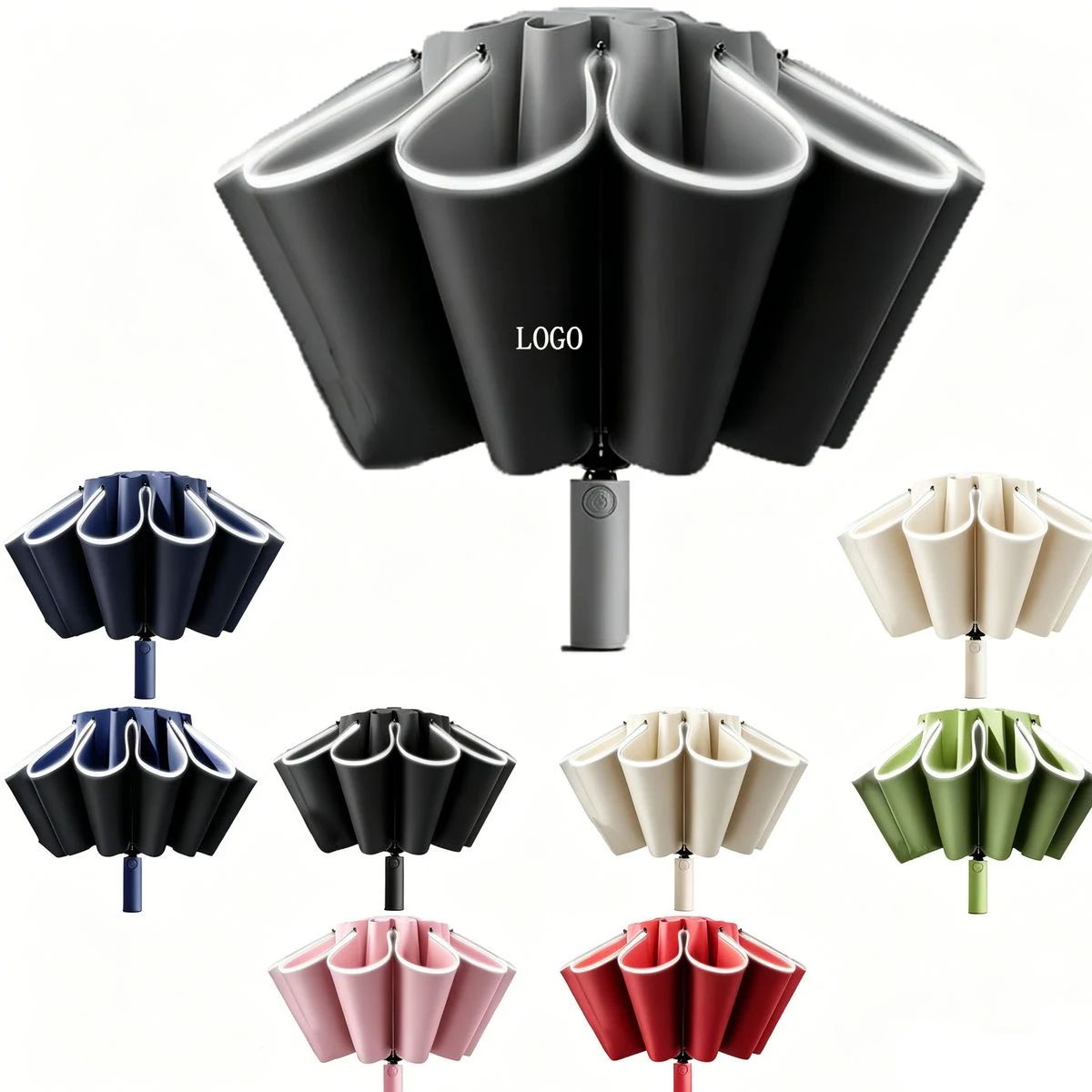 Inverted Auto Compact Windproof Travel Umbrella 1