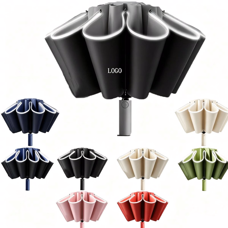 Inverted Auto Compact Windproof Travel Umbrella