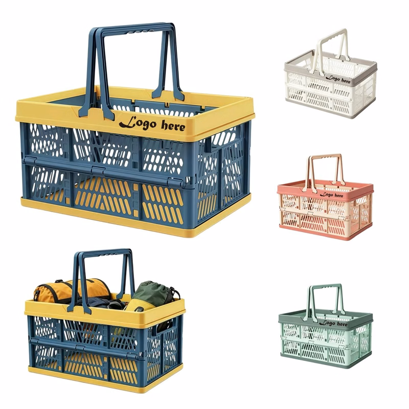 Collapsible Handheld PP Storage Crate 10.6 Quart