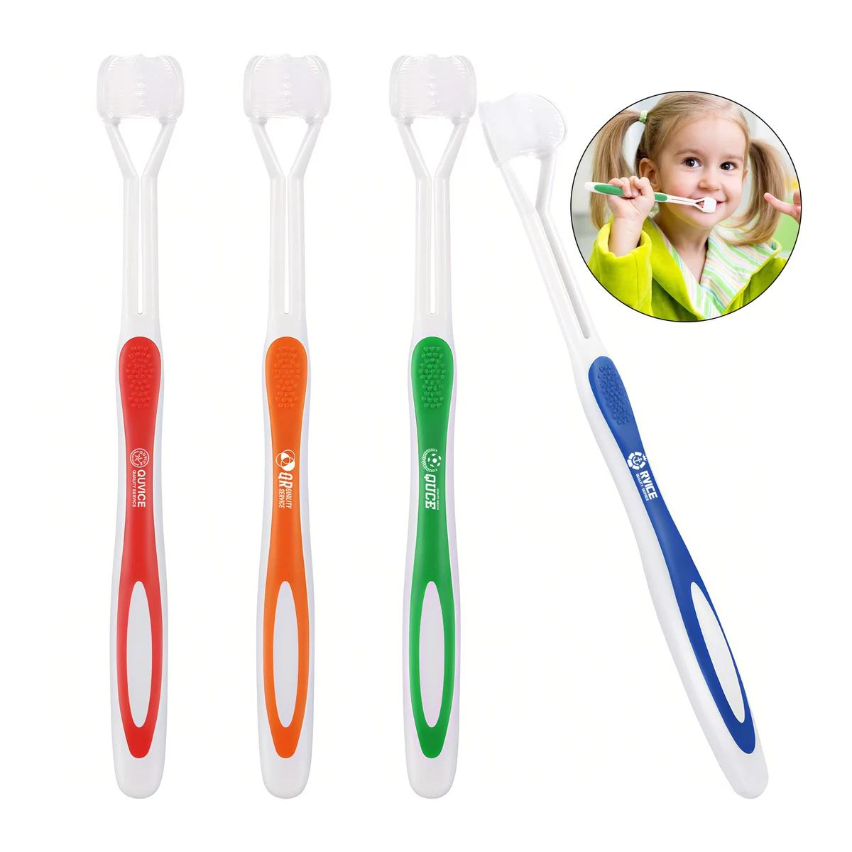 Replaceable 3-Sided Teeth Cleaning Brush 1