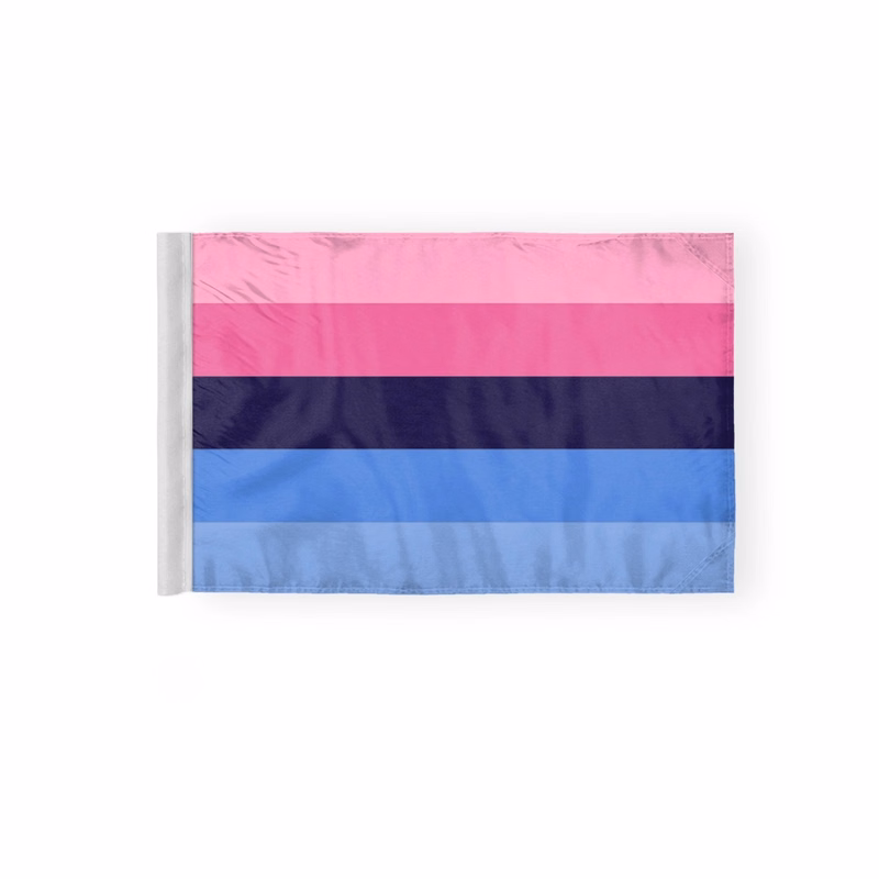 6''x9'' 2ply wPoly Omnisexual Motorcycle Flag