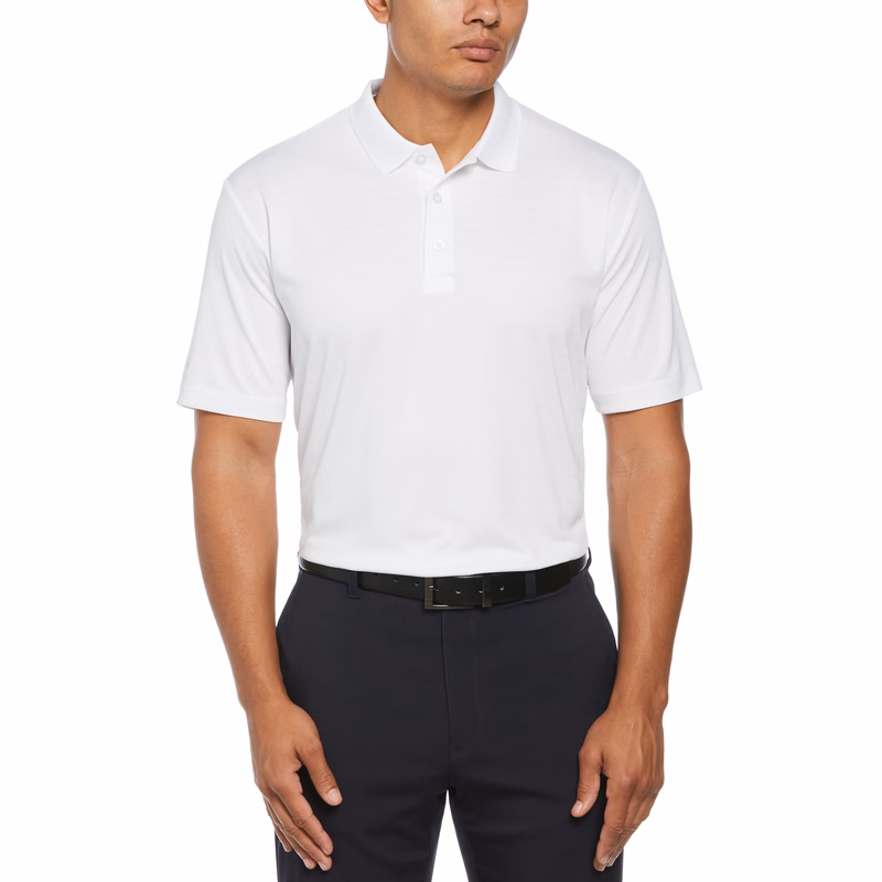 Men's Short Sleeve Eco Horizontal Textured Golf Polo