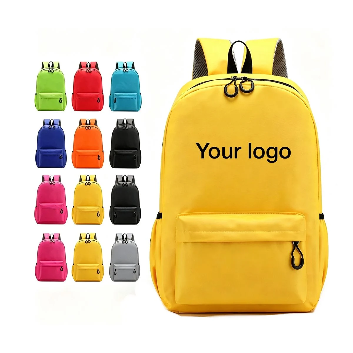Multi Solid Color Basic Backpack 1