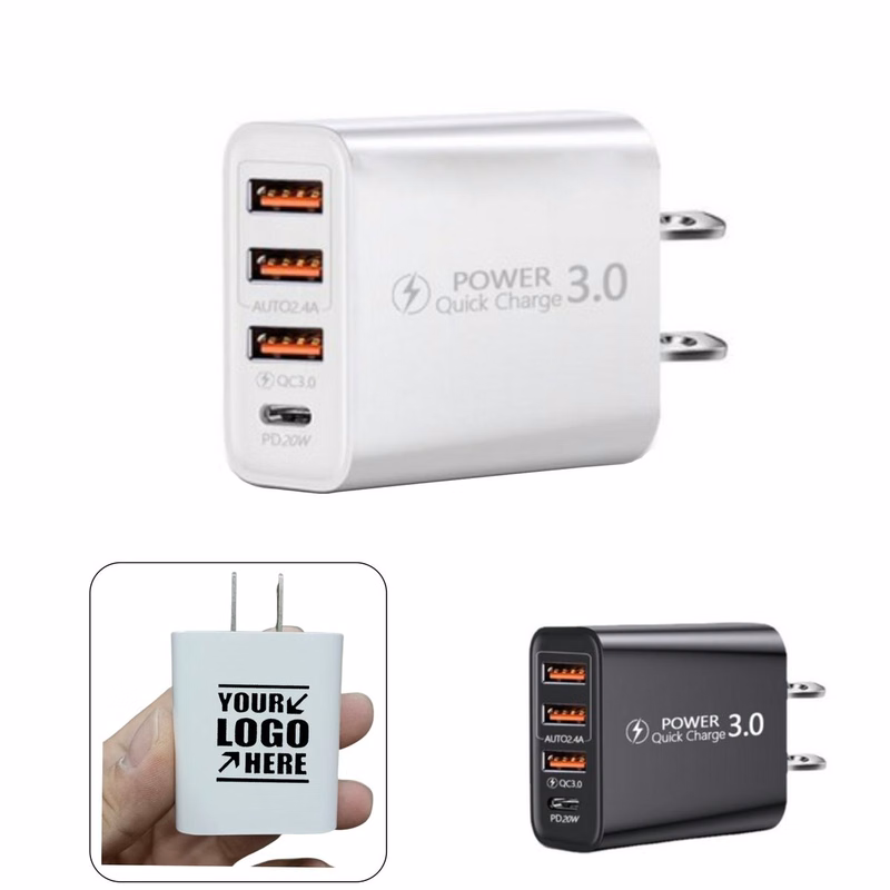 4 Port USB Charger Block