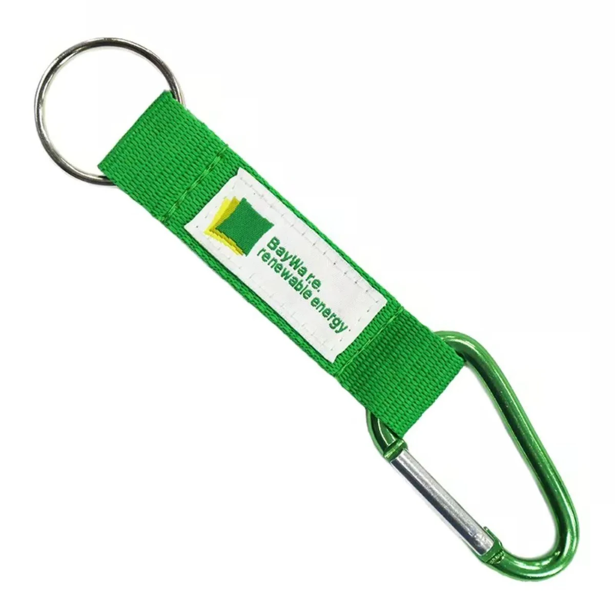 3/4" Pocket Carabiner Woven Tag Lanyards w/ Keyring 1