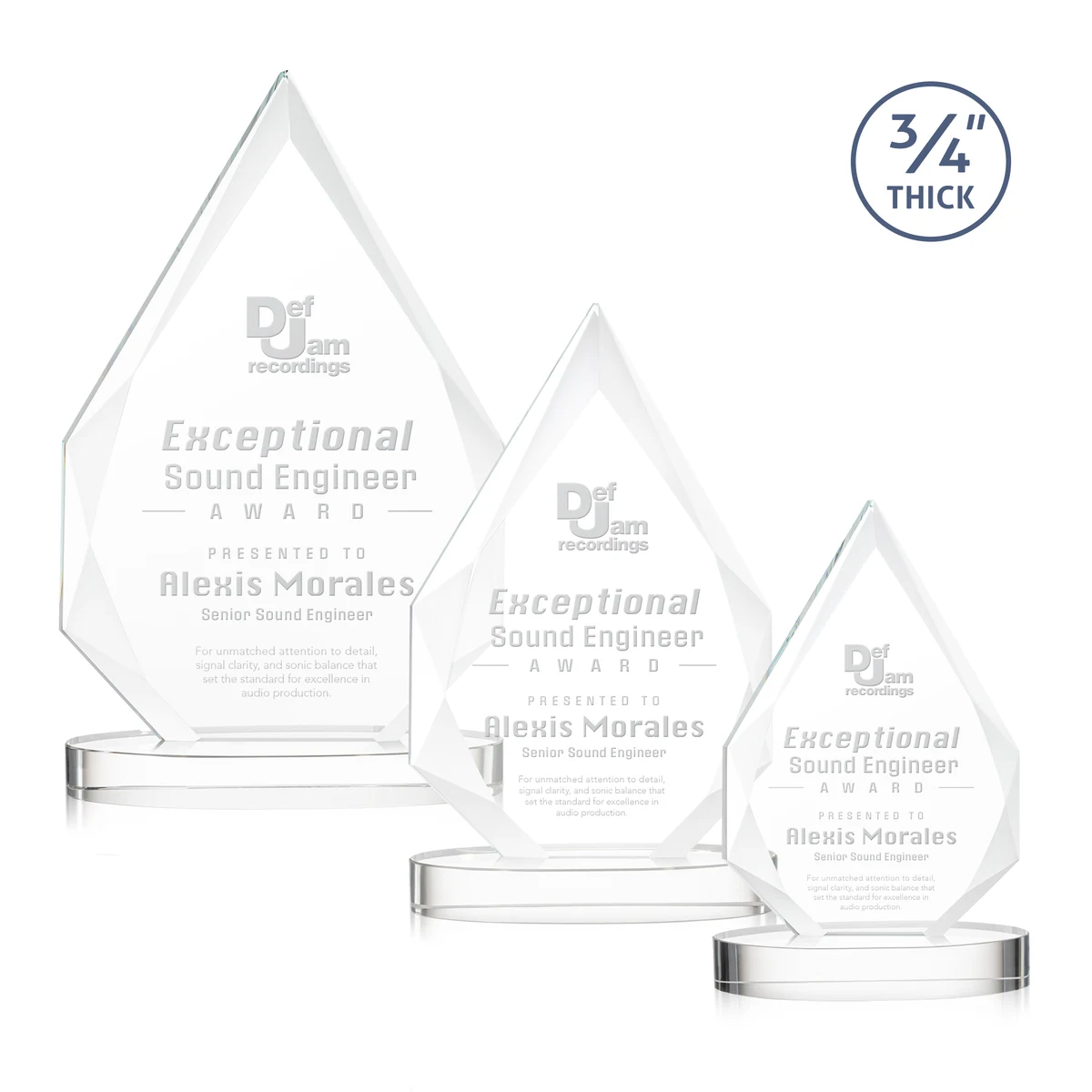 Hawthorne Award on Alberton Base - Clear 1