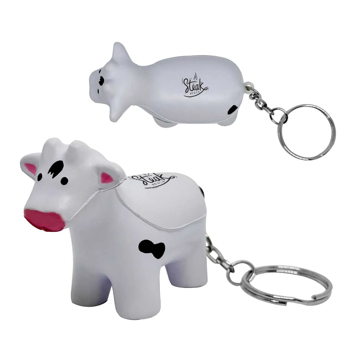 Cow Stress Reliever Keychain 1