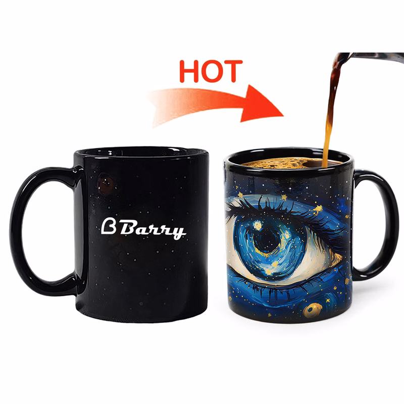 11oz Color-Changing Ceramic Mug - Starry Sky Heat Reveal