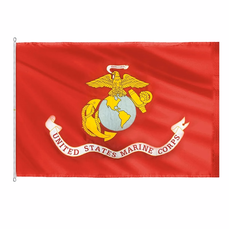 Applique & Embroidered Flag 8' x 12' Nylon